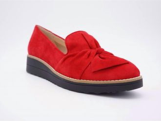 Django & Juliette Womens Oclem Shoe In Red Suede