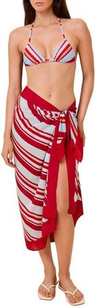 Solid & Striped The Long Stripe Pareo in Cranberry Multi at Nordstrom
