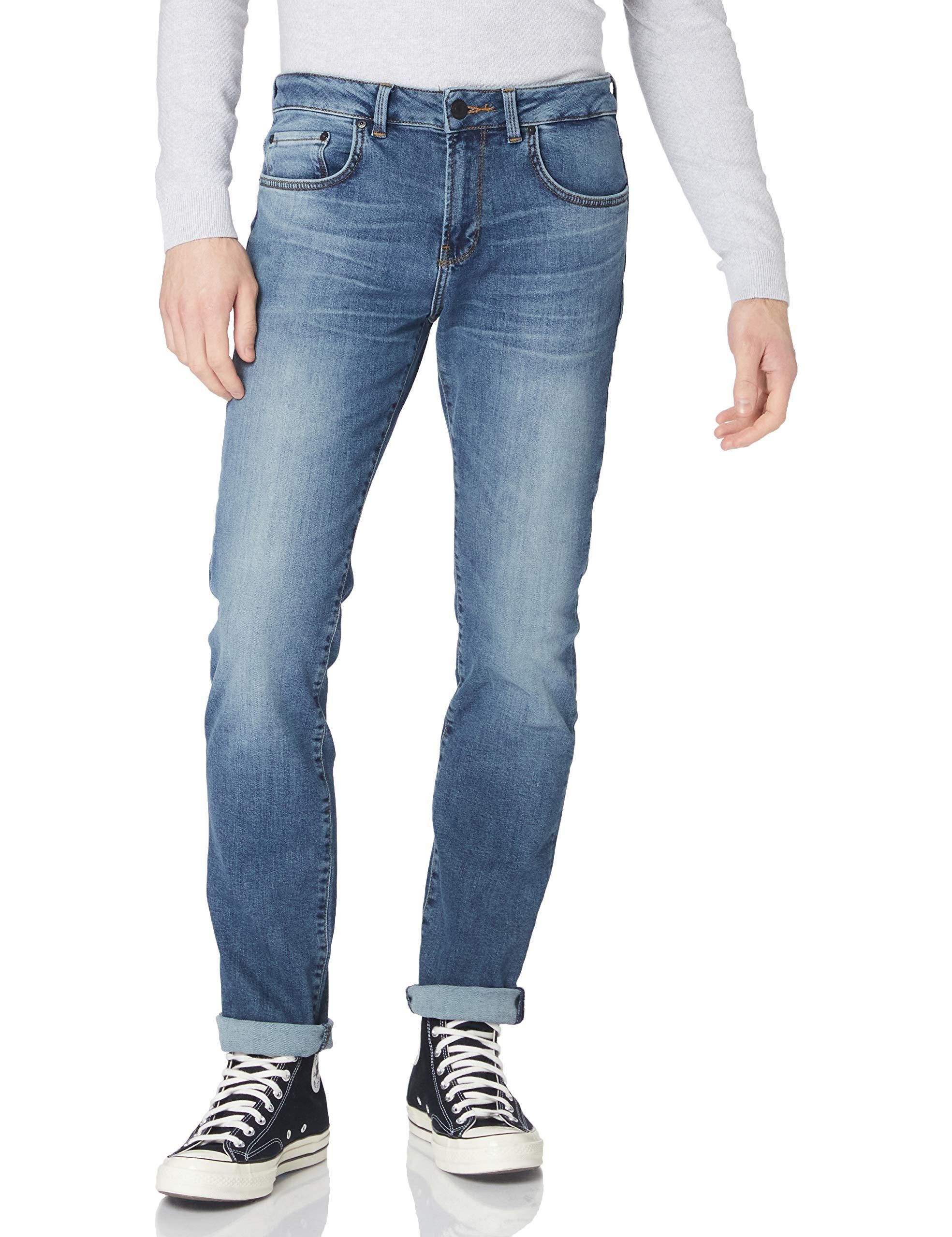 LTB Stretch jeans voor heren, Timor Bootcut jeansbroek, denim, blauw en zwart, maat 28 29 30 31 32 33 34 36 38 40, 28W / 30L