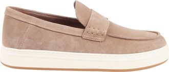 Hogan Calfskin Suede Modern Sole Loafers