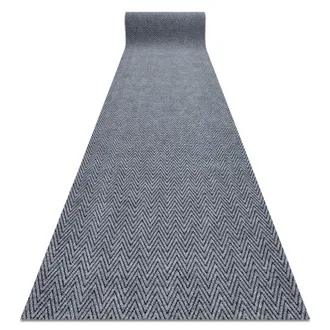 RugsX Zerbino Antiscivolo Per Metri Lineari 200 Cm Magnus 2954 Zigzag Esterno, Interno, Su Gomma Grigio Grey 200x140 Cm