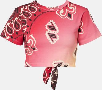 The Attico Printed cotton crop top