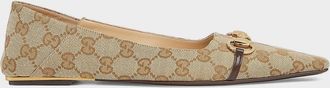 Gucci Vittoria GG Canvas Ballerina Flats
