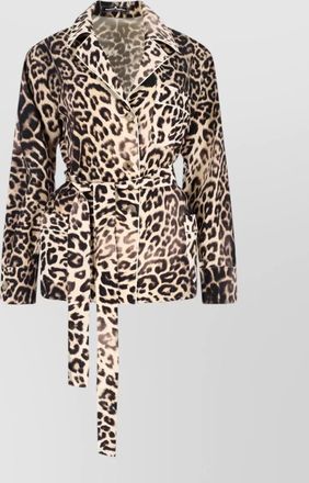 Ermanno Scervino jacket animal print button detail lapel collar