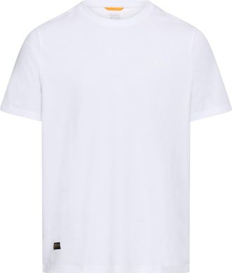 Camel Active T-Shirt CAMEL ACTIVE, Herren, Gr. 4XL, wei&szlig;, Jersey, Obermaterial: 71% Baumwolle, 25% Polyester, 4% Elasthan, unifarben, normal h&uuml;ftbedeckend, Rundhal