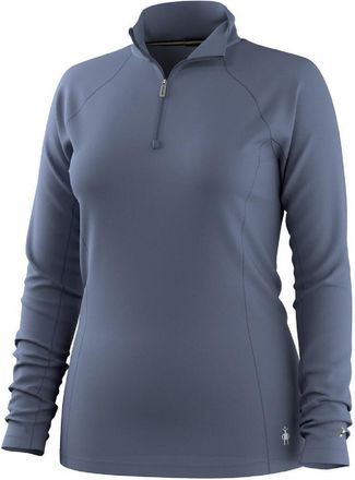 Smartwool Womens Classic All-Season Merino Quarter-Zip Base Layer Top Blue XS
