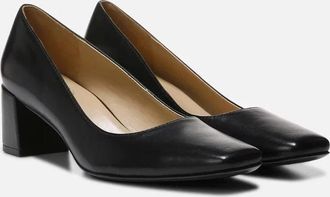 Naturalizer Karina Pump G5099L1-001 Black Leather Block Heel HAWK218
