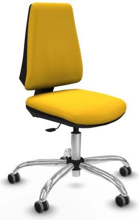 Piqueras y Crespo Piqueras Y Crespo - Elche Cp Similpiel Amarillo Base Cromada Ruedas Engomadas 65mm