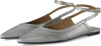 Free People Jules Point Wrap Flats Womens Gunmetal Leather Slipper ZOGG3169