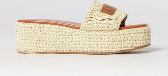 Versace Mules con zeppa Versace in rafia