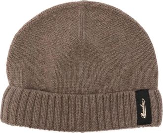 Borsalino Kasjmier Gebreide Grijze Hoed - Dames - Hoeden - Bruin - ONE Size - Kasjmier - Accessoires