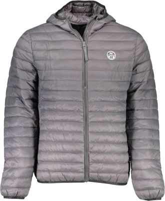 North Sails Bruine Gevoerde Polyamide Jas - Heren - Gewatteerde jassen - Grijs - 2XL - Jassen
