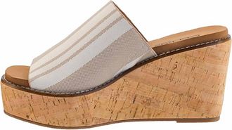 Corkys Footwear Womens Mugshot Stripe Wedge In Tan Natural Stripe