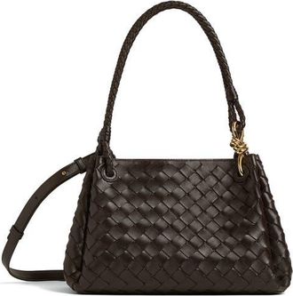 Bottega Veneta Small Parachute Intrecciato Leather Shoulder Bag in 2190 Fondant-M Brass at Nordstrom