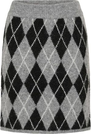 Kaffe Kasimone Gebreide Rok - Dames - Korte rokken - Veelkleurig - M - Wol - Rokken