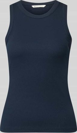 Tom Tailor Denim Slim Fit Top in Rippstrickoptik in Marine, Gr&ouml;&szlig;e XS