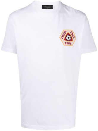 Dsquared2 T-shirt met logopatch - Wit