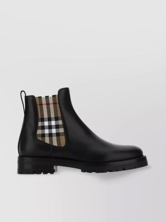 Burberry ankle boots leather lug sole