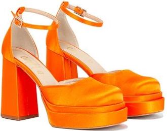 Ovye By Cristina Lucchi Sandalen Lf 394001 - Dames - Sandalen met hakken - Oranje - 40 EU - Schoenen