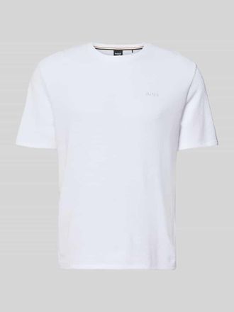 HUGO BOSS Regular Fit Pyjama-Oberteil aus Baumwoll-Mix Modell WAFFLE in Weiss, Gr&ouml;&szlig;e XXL