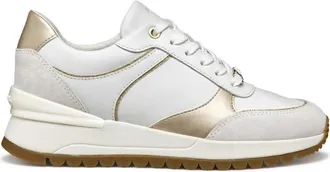 Geox Lichtbruine Avenue Mix Schoenen - Dames - Sneakers - Wit - 39 EU - Schoenen