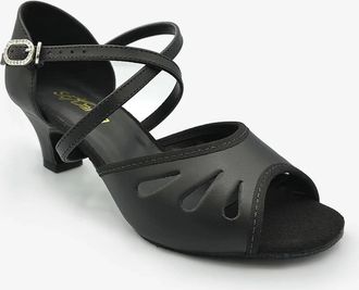 S&oacute; Dan&ccedil;a Womens Radison Leather Open Toe Ballroom Shoe In Black
