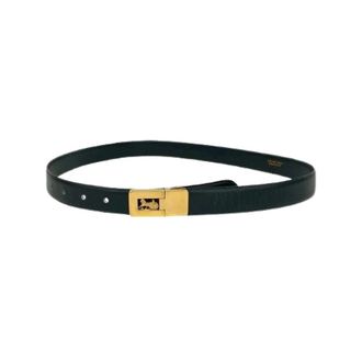 Celine Pre-owned Belts, male, Black, Size: ONE SIZE Pre-owned Horse Carriage Leather Belt