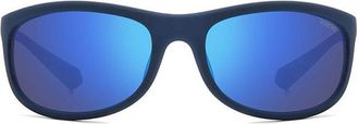 Polaroid PLD 2154/S Polarized FLL/5X Mens Sunglasses Blue Size 64