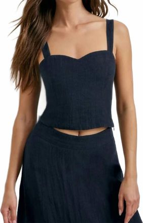 Favorite Daughter The There For You Crop Top In Navy