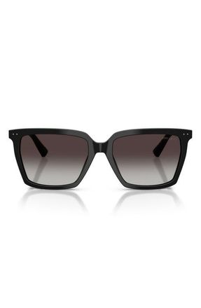 Jimmy Choo London 55mm Square Sunglasses in Black /Gradient Gray at Nordstrom