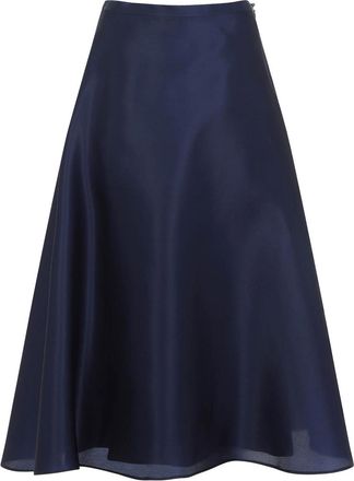 Alberta Ferretti Silk Midi Skirt