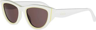 Dior Pop B1I Zonnebril - unisex - Accessoires - Wit - Maat: 52 MM