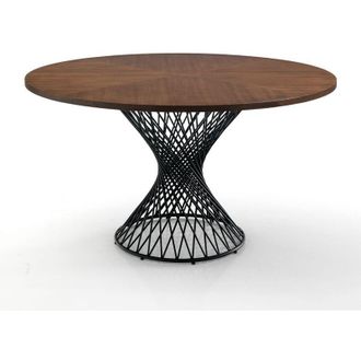 Oresteluchetta Oresteluchetta - Tavolo effetto legno finitura noce cm. H.75 x &oslash; 137