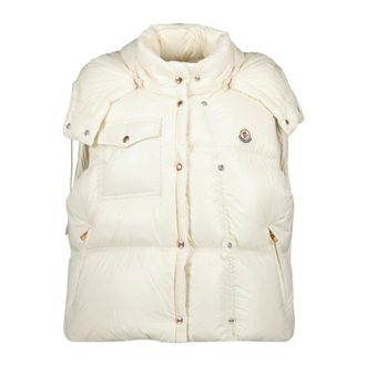 Moncler Vests, female, White, Size: L White Sleeveless Pario Down Vest