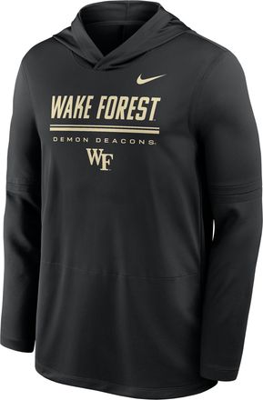 Nike Wake Forest Sideline Nike Mens Dri-FIT College Long-Sleeve Hooded Top in Black | IV7976-010