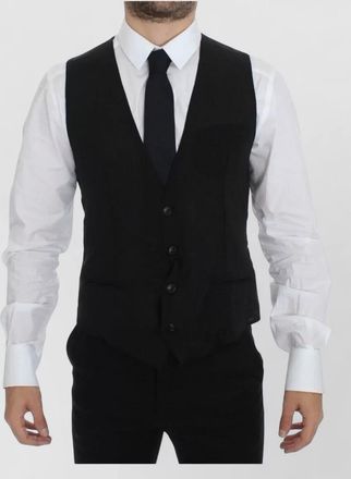Dolce & Gabbana wool v-neck formal waistcoat