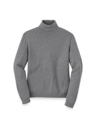 Paul Fredrick Supima Cotton Turtleneck in Medium Grey at Nordstrom, Size Xx-Large