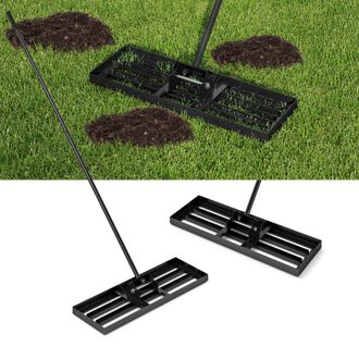 Costway Rastrello Livellatore Per Prato Da 75 X 25 Cm, Attrezzo Per Livellare Il Terreno Per Impieghi Gravosi Con Impugnatura Da 170 Cm, Livellatore Per Terre