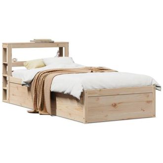 vidaXL Estructura De Cama Con Cabecero Madera Maciza Pino 100x200 Cm Vidaxl