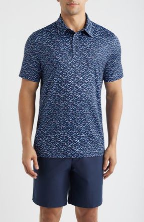 G/Fore Aye Poppy Performance Golf Polo in Azul /Twilight at Nordstrom, Size Xx-Large