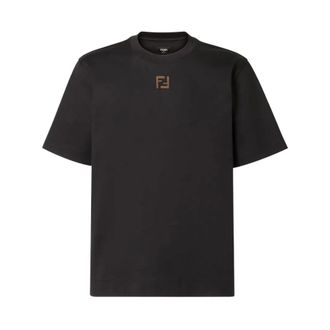 Fendi Hombre, Camisetas, Negro, Talla: S