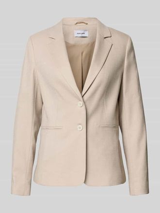 More & More More & More Slim Fit Blazer mit Reverskragen und Paspeltaschen in Beige, Gr&ouml;&szlig;e 34