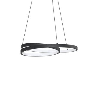 Netlighting Oz Integrated LED Pendant Ceiling Light Black 4350lm 3000K