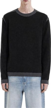 Maison Margiela Truien & Vesten, Heren, Zwart, M, Wol, Crewneck Sweater