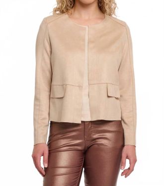 Rino&Pelle Brisia Faux Suede Jacket In Oat