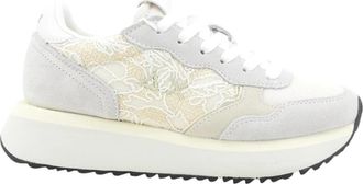 Sun 68 Sneaker - Dames - Sneakers - Wit - 39 EU - Leer - Schoenen