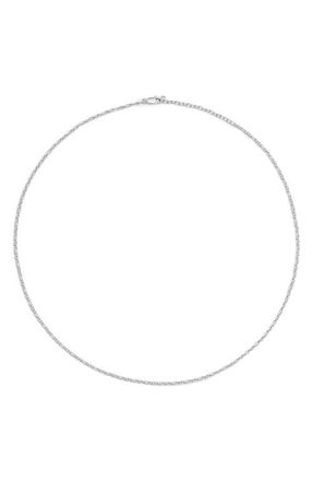 Monica Vinader Textured Chain Link Necklace in Sterling Silver at Nordstrom