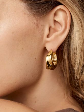 Monica Vinader medium Nomade hoop earrings - Gold