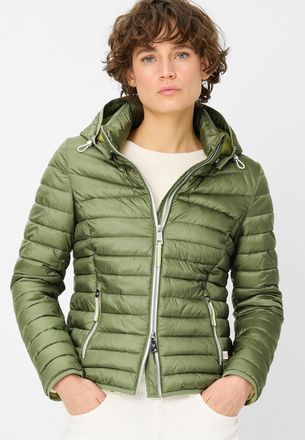 Fuchs Schmitt Steppjacke FUCHS SCHMITT, Damen, Gr. 36, gr&uuml;n, Web, Obermaterial: 100% Polyamid, unifarben, regular fit normal, hoch geschlossener Ausschnitt, eingefa