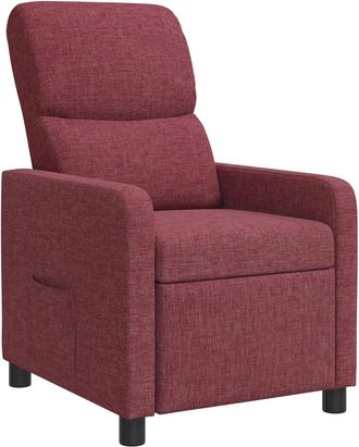 vidaXL Recliner Rojo Vino Tela Vidaxl